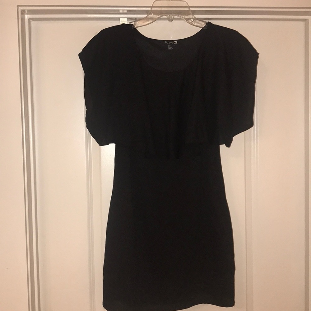 Forever 21 Black Ruffle Dress
